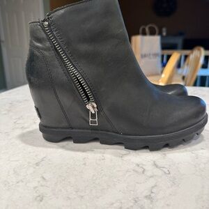 Joan of Arc Wedge Zipper Boots - worn just a few times